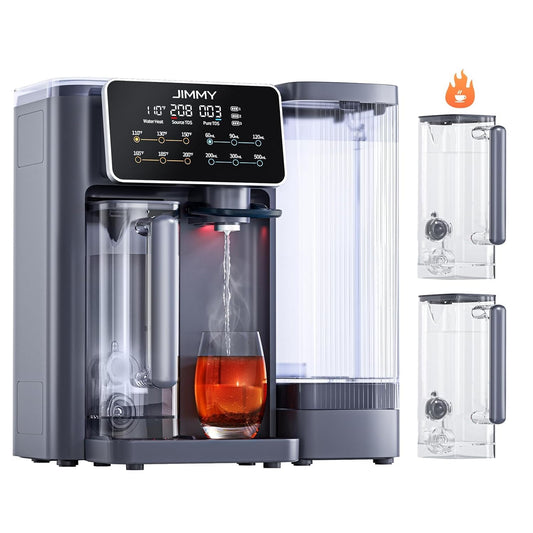 JIMMY R9 Reverse Osmosis System Countertop Water Filter,7 Stage Purification with Remineralization &UV,Portable Water Purifier Countertop,3s Instant Heating(7 Temps),3: 1 Pure to Drain,No Installation
