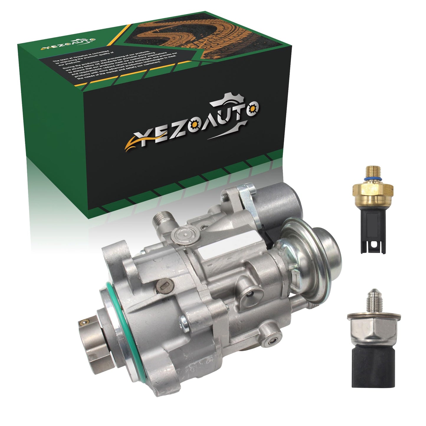 Yezoauto High Pressure Fuel Pump w/Fuel Pressure Sensor Compatible with BMW N54 N55 Engines 135i 335i 335xi 535i 535xi 640i 740i X3 X5 X6 Z4 1 Seires M Replacing 13517616170 13517585655