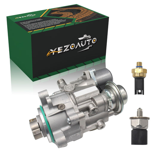 Yezoauto High Pressure Fuel Pump w/Fuel Pressure Sensor Compatible with BMW N54 N55 Engines 135i 335i 335xi 535i 535xi 640i 740i X3 X5 X6 Z4 1 Seires M Replacing 13517616170 13517585655
