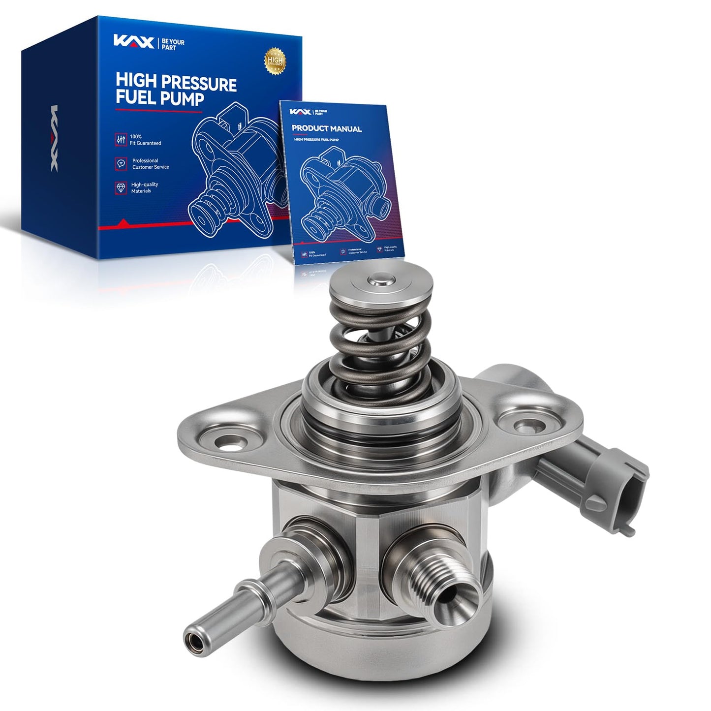 KAX High Pressure Fuel Pump Compatible with 2012–2016 Kia Soul 1.6L, Forte 5/Forte Koup 1.6T, Rio, Compatible with 2013 Hyundai Veloster Base 1.6L, 2014-2015 Veloster, 2013-2014 Accent, HM10002