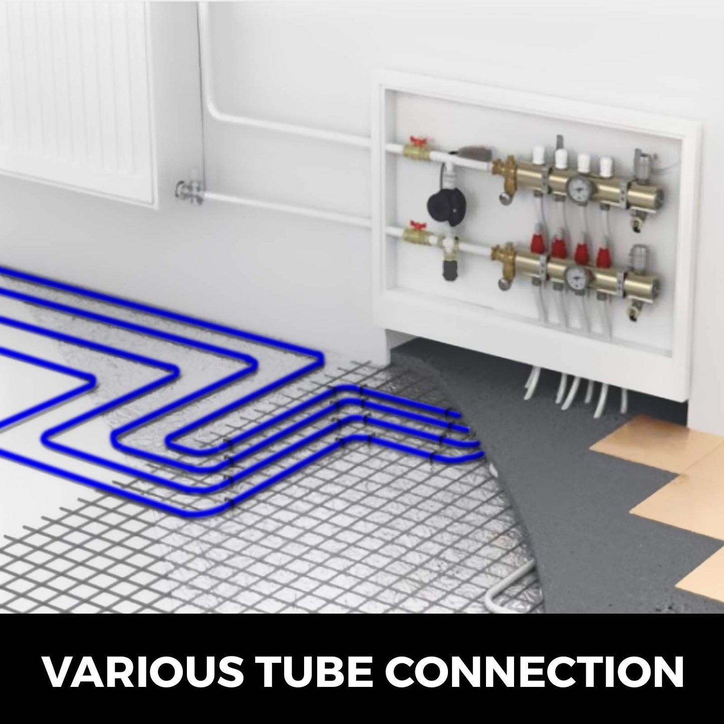 Happybuy 3/4" PEX Tubing 500Ft Non-Barrier PEX Pipe Red Pex-b Tube Coil for Hot and Cold Water Plumbing Open Loop Radiant Floor Heating System PEX Tubing (3/4" Non-Barrier, 500Ft/Blue)