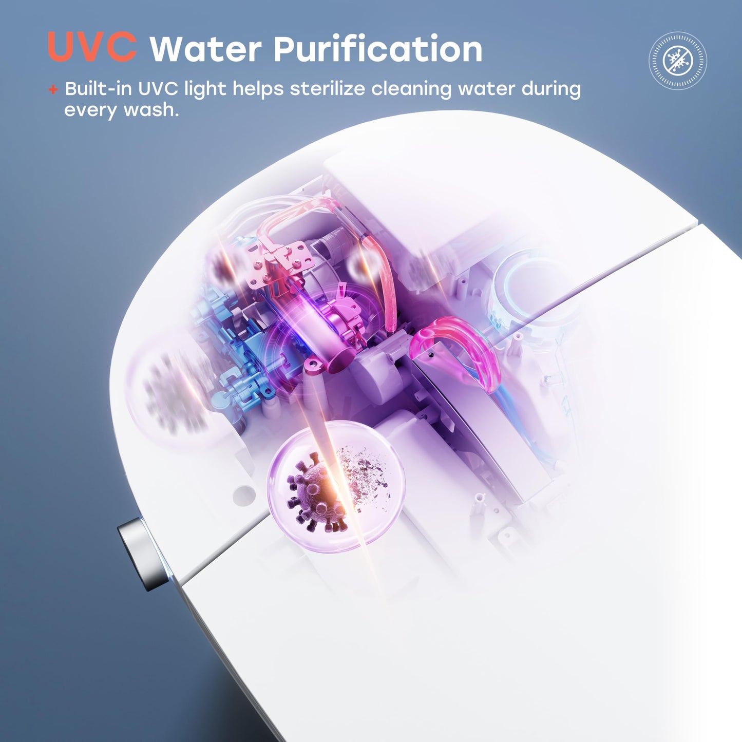 HOROW T33 Smart Toilet With Bidet Clean Water Washing, Plasma Air, ADA Compliant One Piece Toilet with Ultra-Powerful Flush, Heated Toilet Seat, Warm Dryer, Night Light, Deodorization