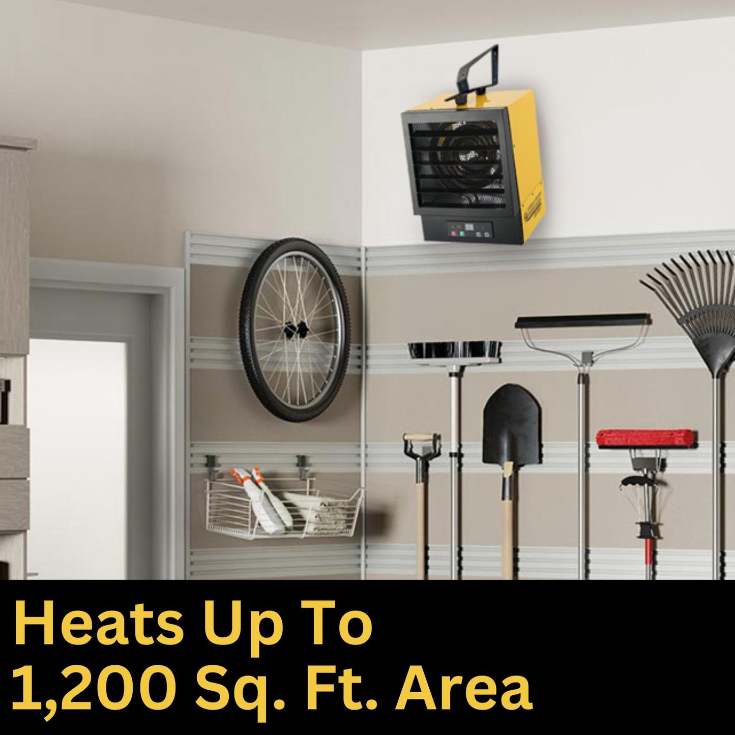 Dura Heat 240 Volt Hard-Wired Ceiling Mount Electric Garage Space Heater with Remote, 10,000 Watt, ECO System, Overheat Protection - Ideal for Garage & Workshop