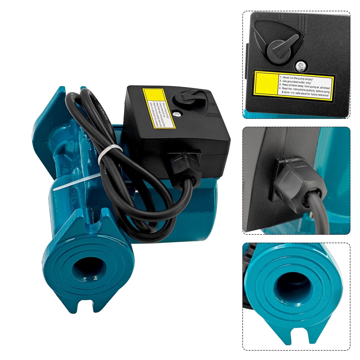 Raodelupe 0010-F3 Cast Iron Cartridge Circulator Pump 1/8HP 115V Compatible with Taco Circulator Pump 0010F3