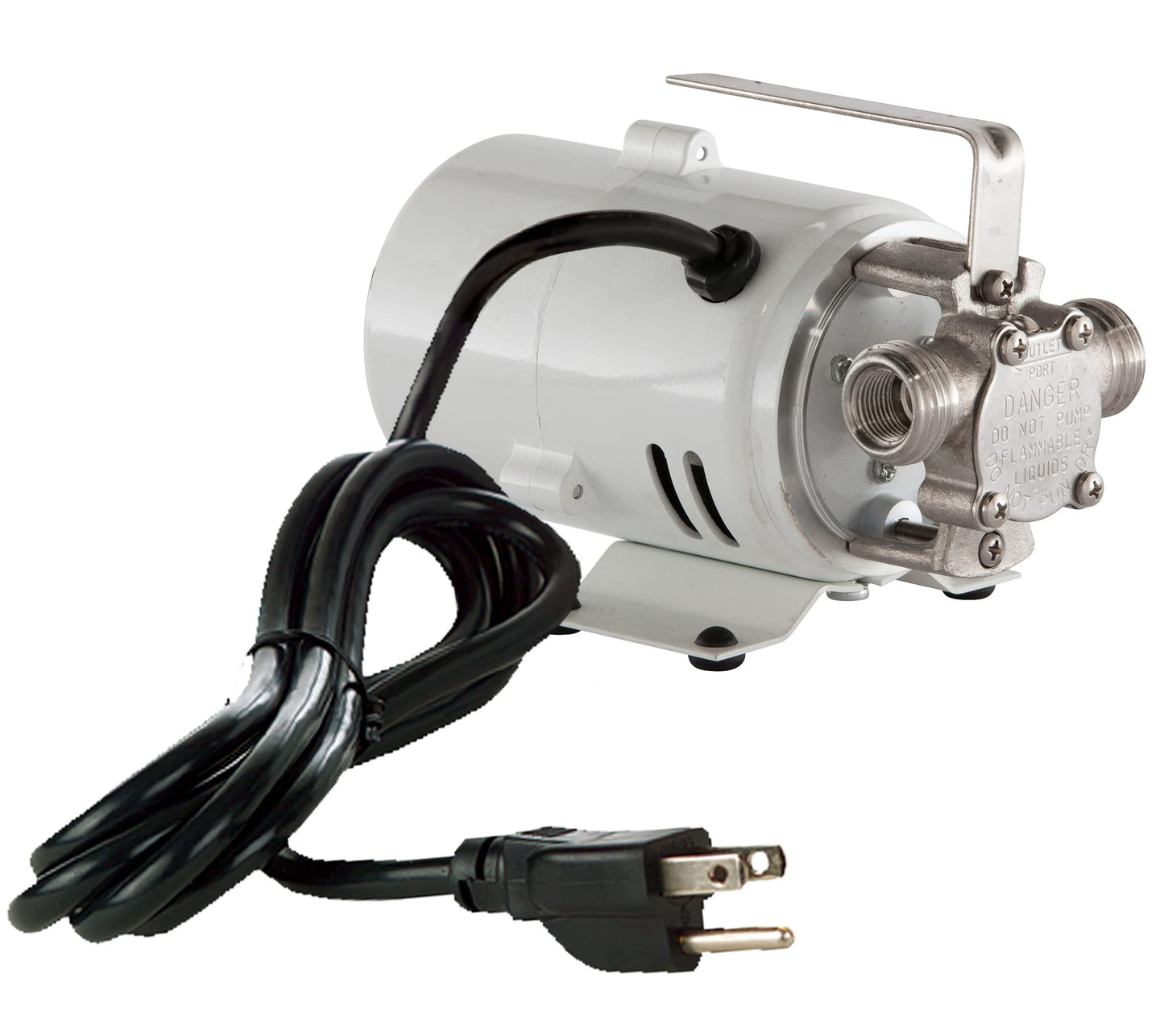Little Giant 555113 360 GPH 115V High-Temp Plated Brass Non-Submersible Utility Pump, 370, White