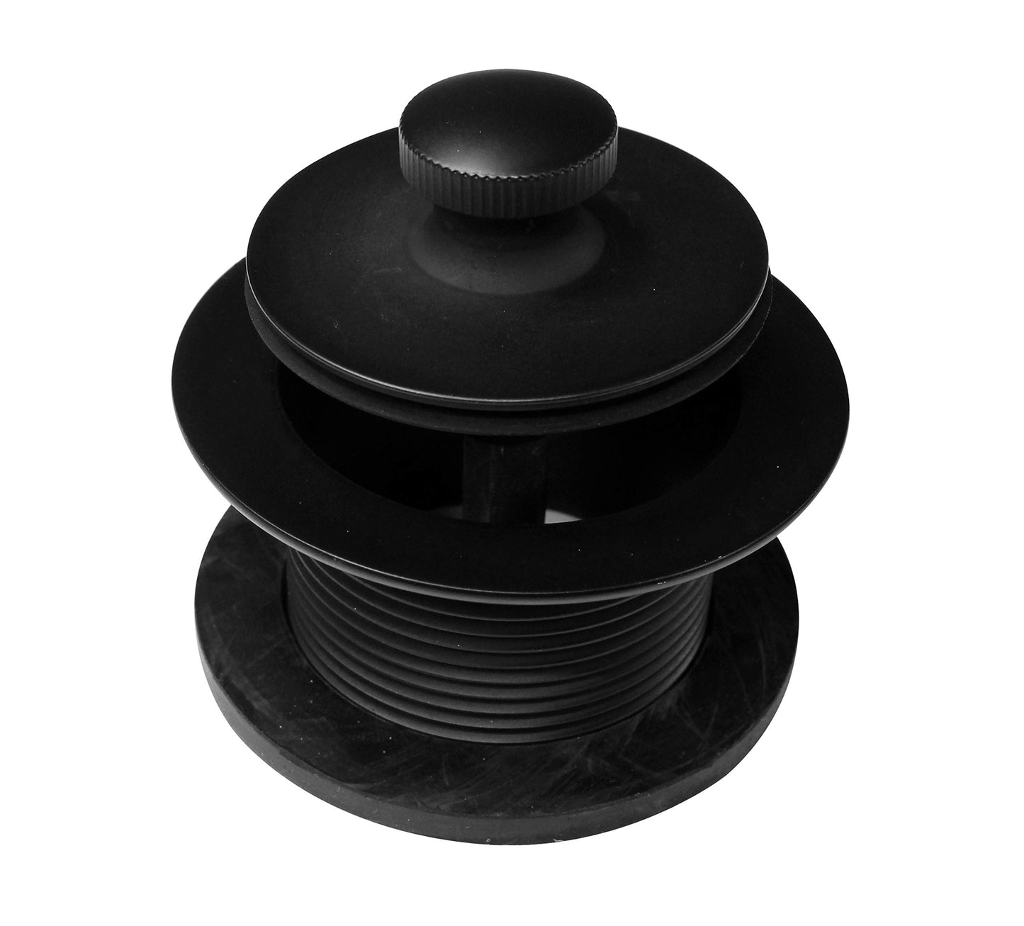 Westbrass 79417SWH-62 19" European Style Solder-In Brass Bath Waste Assembly with Twist & Close Drain and No-Hole Overflow, Matte Black