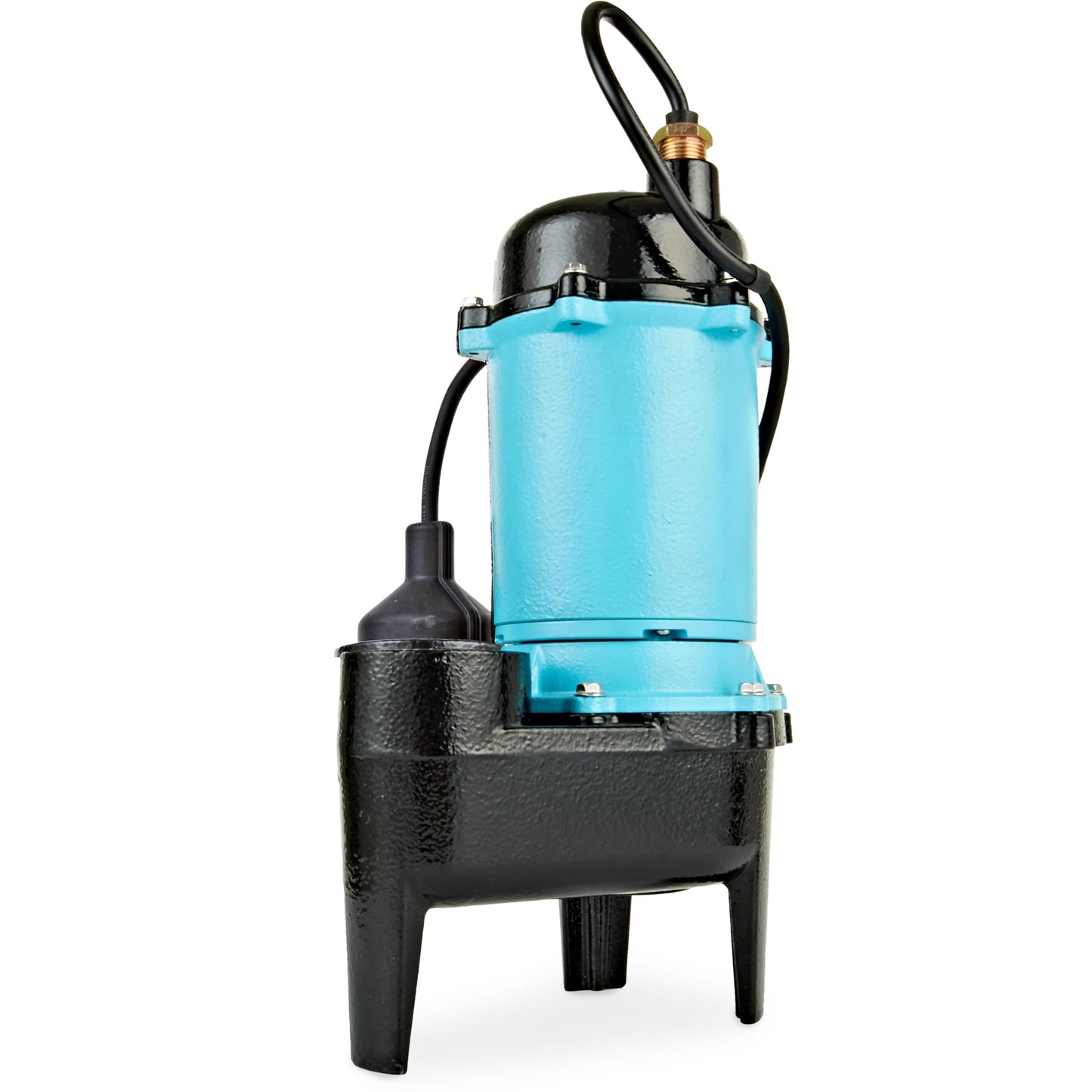 Little Giant BSWC50T 1/2 HP, 115 Volt, 4920 GPH Automatic Submersible Cast Iron Sewage Pump with Tethered Float Switch and 10-Ft. Cord, Blue, 511256