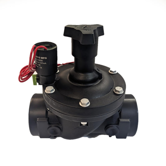 Fimco Manufacturing Inc. X200 2" in-line Commercial Electric Solenoid Irrigation Control Valve with 24VAC Coil and NPT Female Threaded outlets