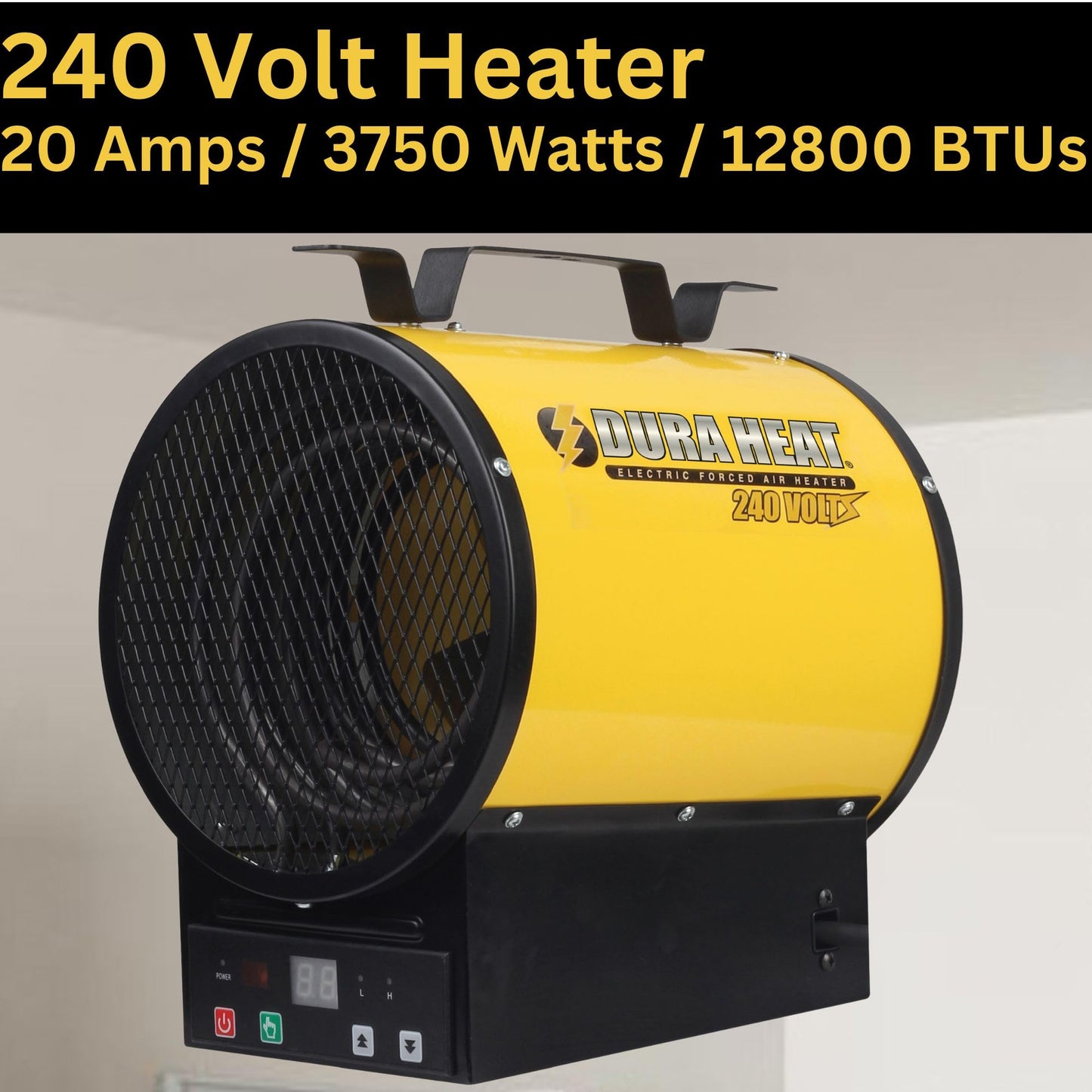Dura Heat EUH4000R Electric Forced Air Heater with Remote Control 12,800 Btu