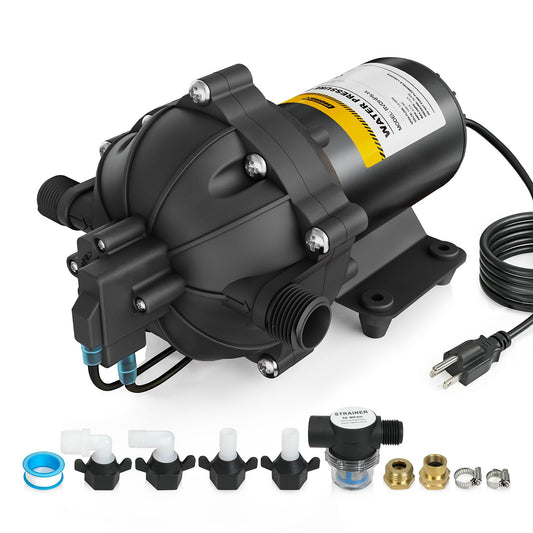 Gidrox 110V AC Water High Pressure Pump, 7.0 GPM 70 PSI Fresh Water Transfer Diaphragm Pump with Smart Pressure Switch, Self Priming Water Booster Pumps for House Garden Sprinkler Irrigation Faucet