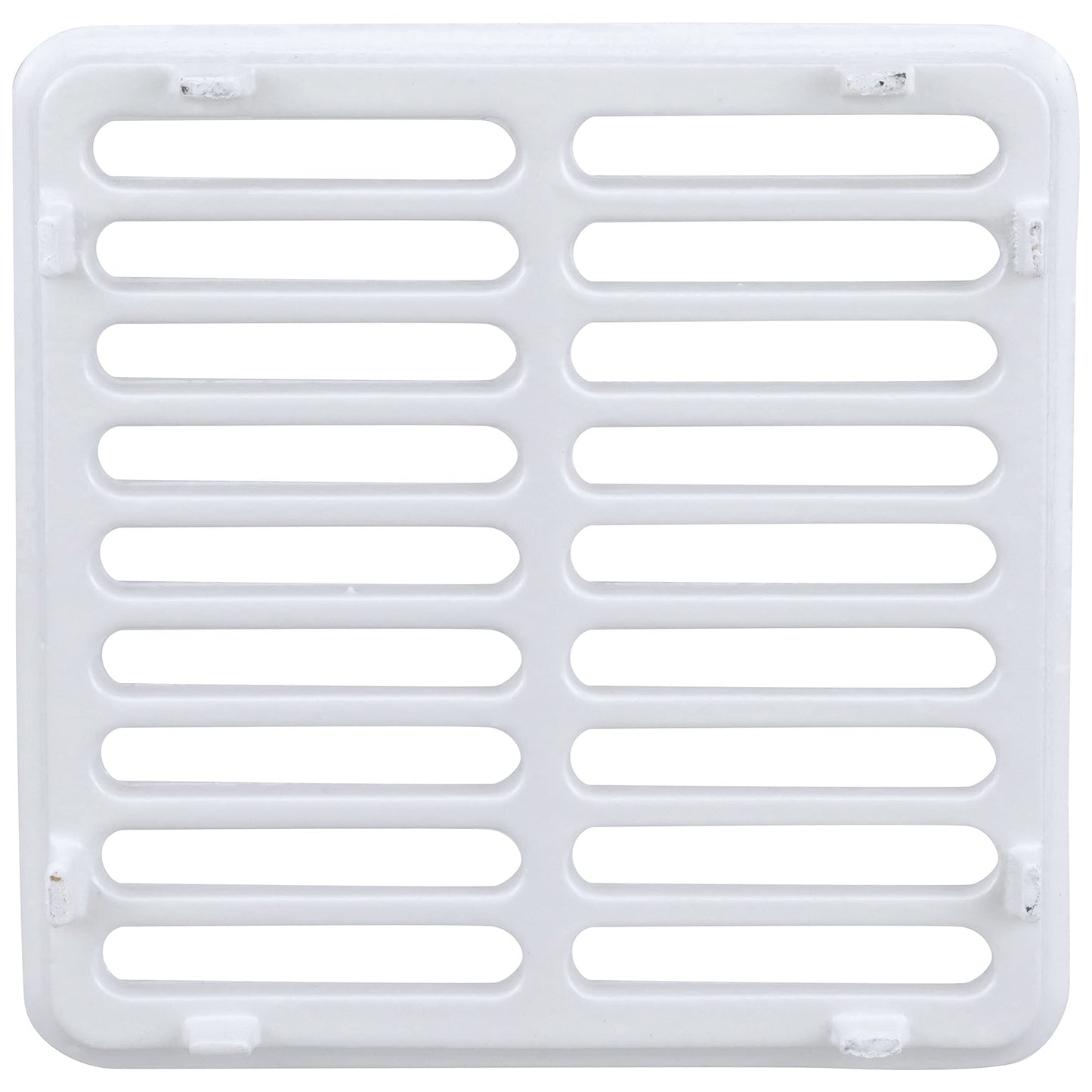 Zurn FD2375-NH3-H FD2375 12"x12" Floor Sink Body & Dome Strainer, 6" Sump Depth, 3" No-Hub, with Half Grate & JP2375-F - Cast Iron Enameled Full Grate for The FD2375 Floor Sink
