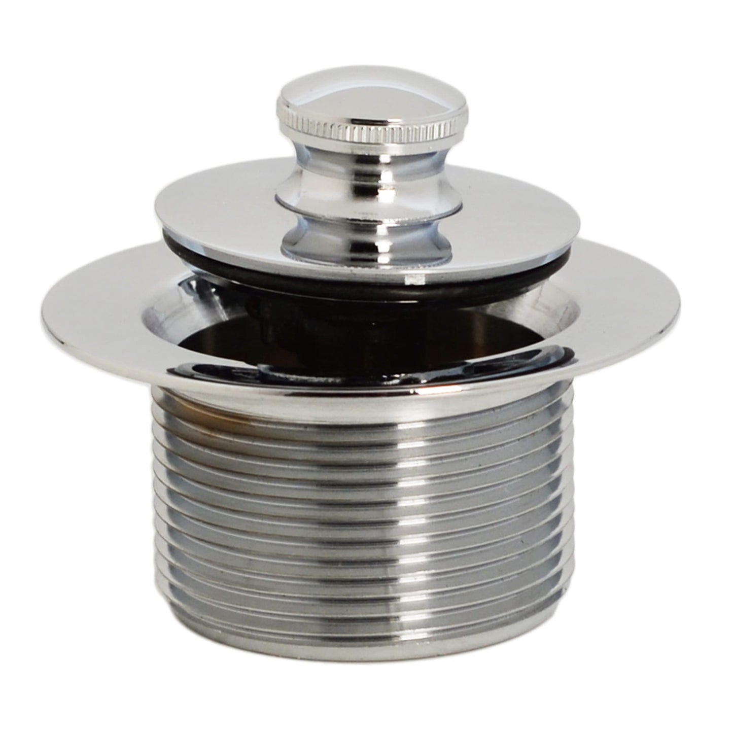 Westbrass D49721-4-05 1-1/2" Bath Waste & Overflow Assembly with Pull Drain Stopper and One-Hole Faceplate Top Elbow - Sch. 40 PVC, Polished Nickel (4-Pack)