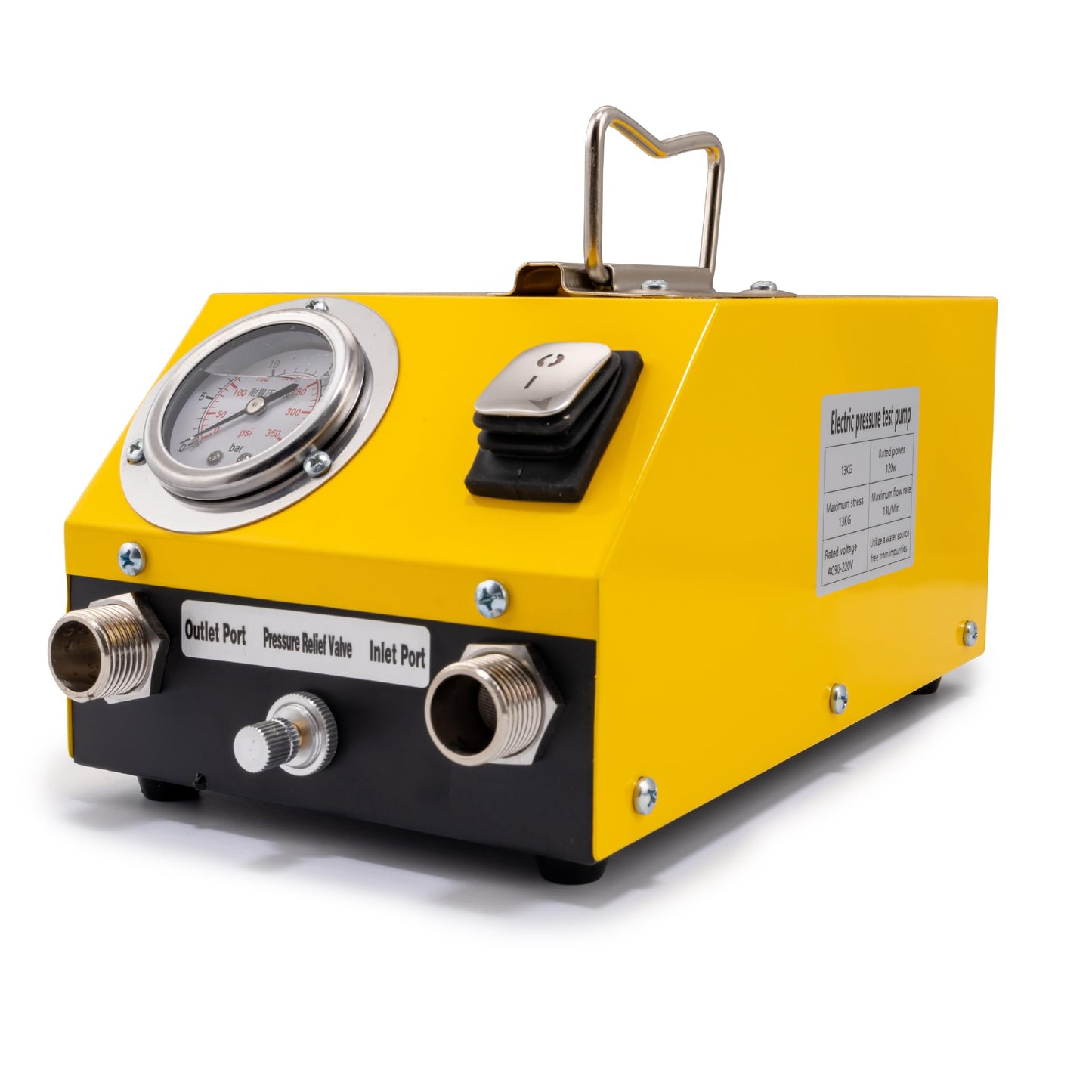 SANTANTOOOL FDC500 Electric Hydrostatic Test Pump, Water Pipe Leakage Pressure Tester,180PSI,3Gal/min,Electric Water Pressure Test Pump 110V,