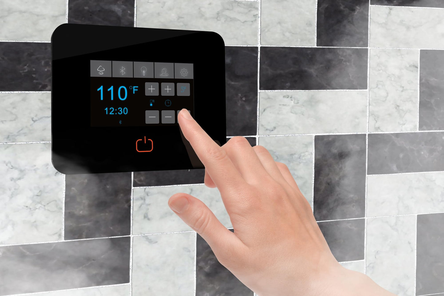 SaunaSpa Builders Series 12kW Steam Bath Generator with Quickstart Continuous Steam, Black Digital Touch Pad, Built-in Auto-Drain, and Aroma Steamhead in Oil Rubbed Bronze