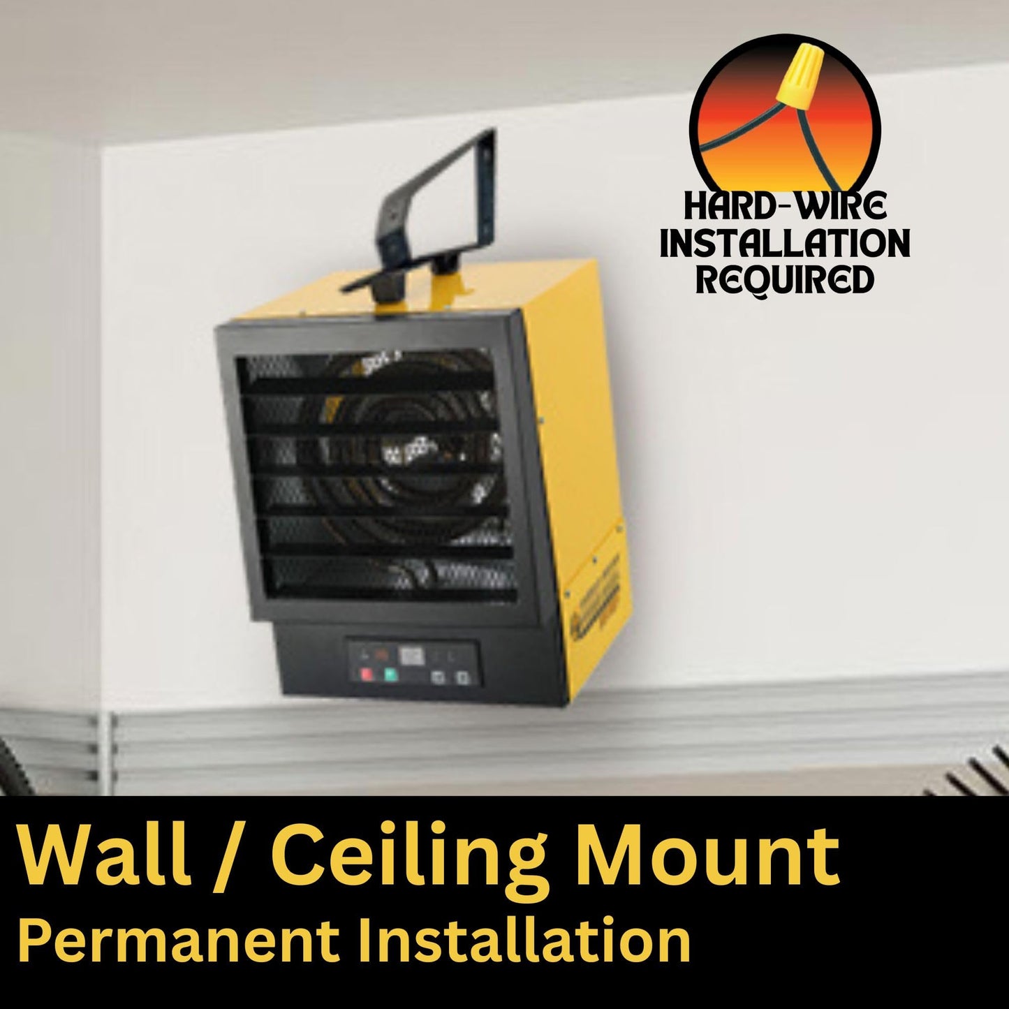 Dura Heat 240 Volt Hard-Wired Ceiling Mount Electric Garage Space Heater with Remote, 10,000 Watt, ECO System, Overheat Protection - Ideal for Garage & Workshop