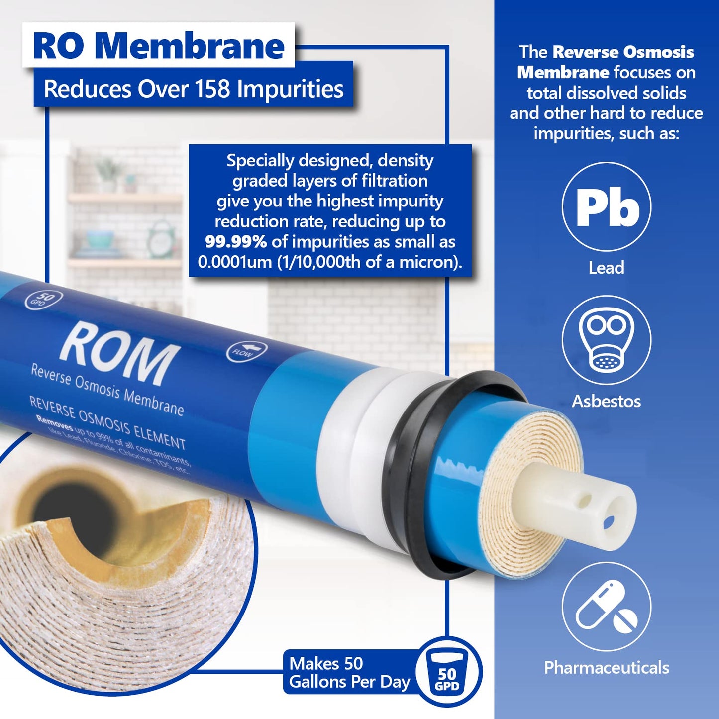 Express Water – 3 Year Reverse Osmosis System Replacement Filter Set – 23 Water Filters with 50 GPD RO Membrane, Carbon GAC, ACB, PAC Filters, Sediment SED Filters – 10 inch Size