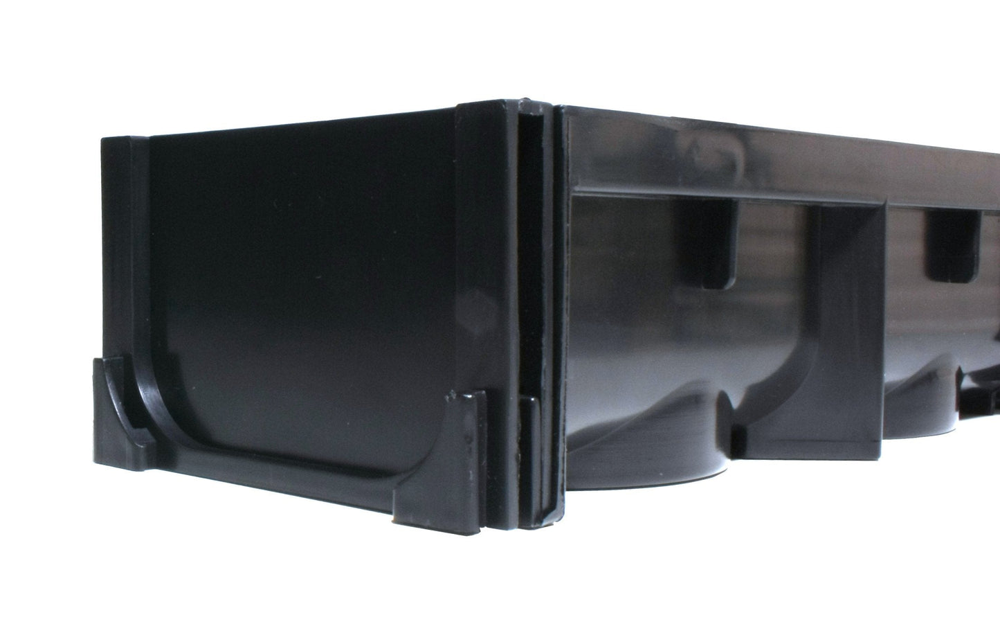 URA WATER - Model UA-100 - Drainage Trench Set - Channel Drain With Grate - Black Plastic - 3 x 39" - (117" Total Length)