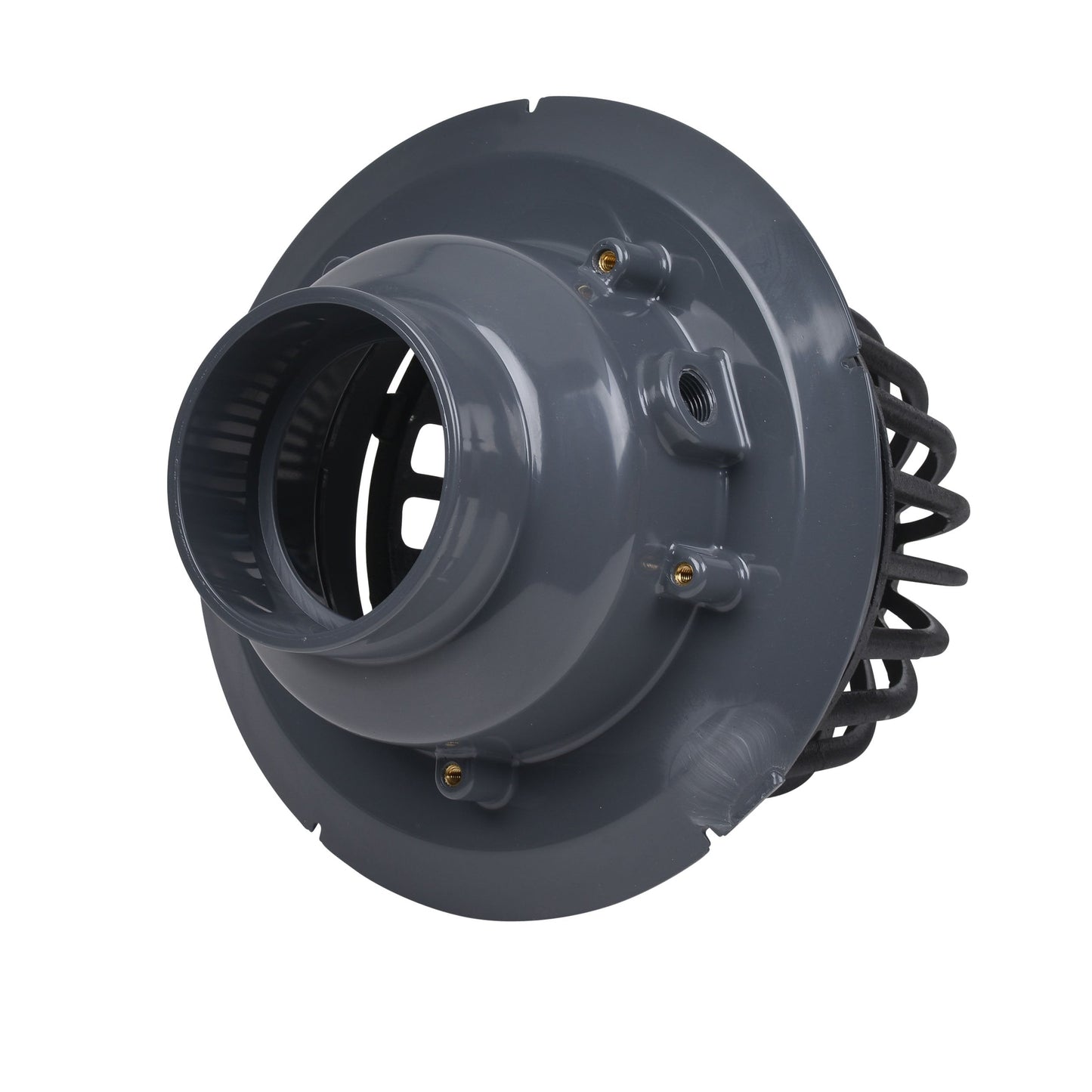 Oatey 78044 PVC Roof Drain with Cast Iron Dome and Dam Collar, 4-Inch