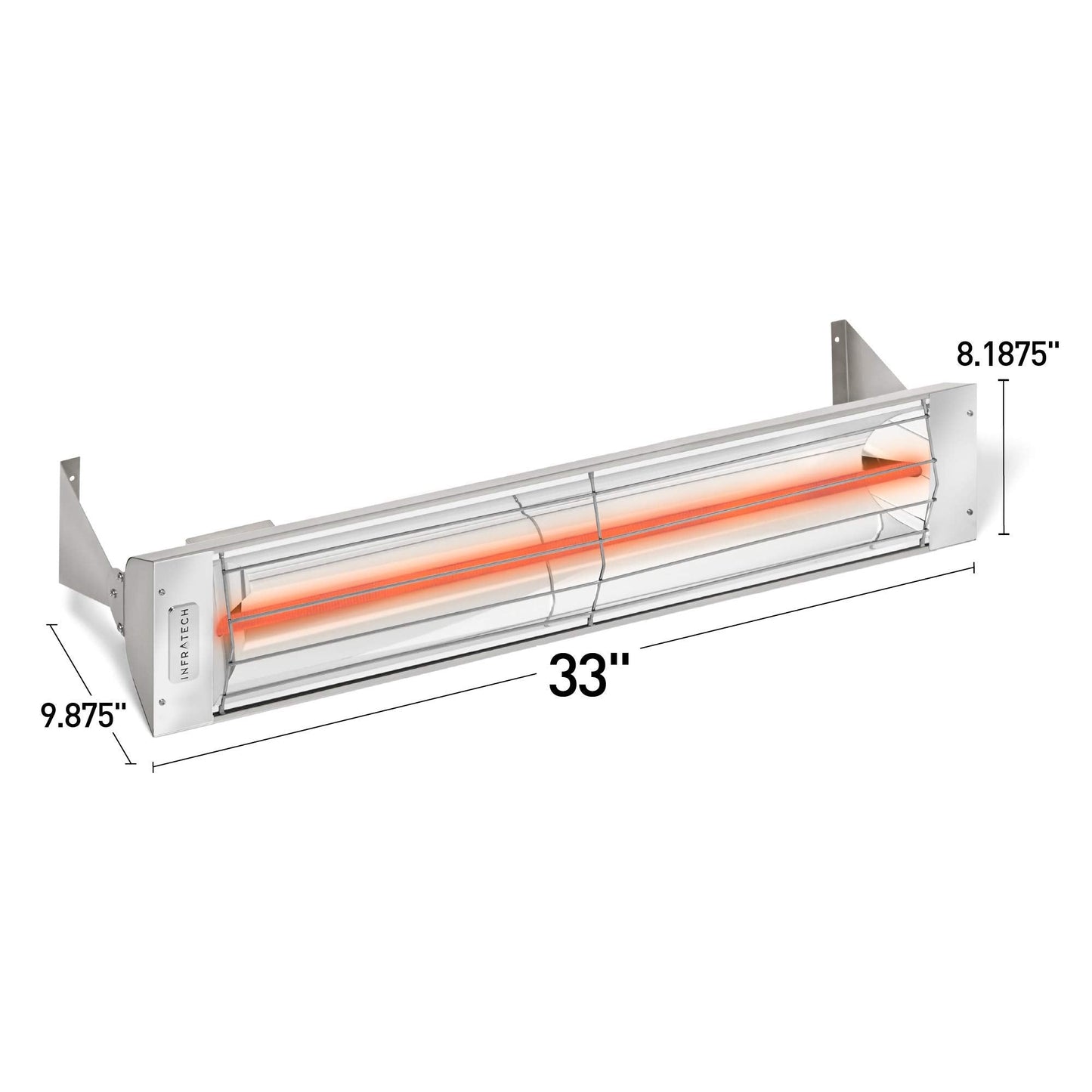 Infratech W-1524 SS Stainless Steel 33” Single Element Fixture 1500 Watt, 240 Volt, Stainless Steel