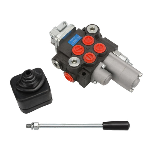 INPANOLS Hydraulic Control Valve with Joystick w/Float, 2 Spool 11GPM Hydraulic Directional Valve for Log Splitters, Tractors Loaders