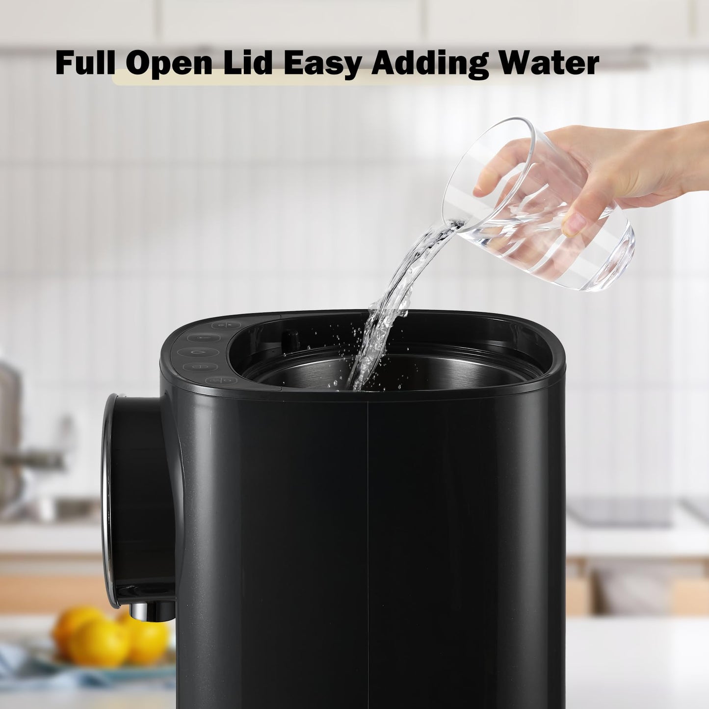 OCTAVO Water Boiler & Warmer 5 Liter, 304 Stainless Steel Water Tank, 700 Watt 6 Adjustable Water Temperature, LCD Touch Control Screen, Child Lock with Water Shortage Indicator