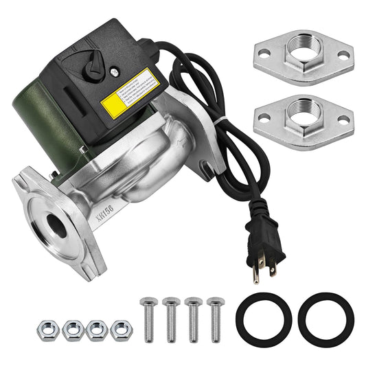 009-BF5-J 1/8HP 115V Stainless Steel Cartridge Circulator Pump Replacement for Taco 009-F5 High Velocity Water Circulating Pump 150PSI 10GPM Single Phase
