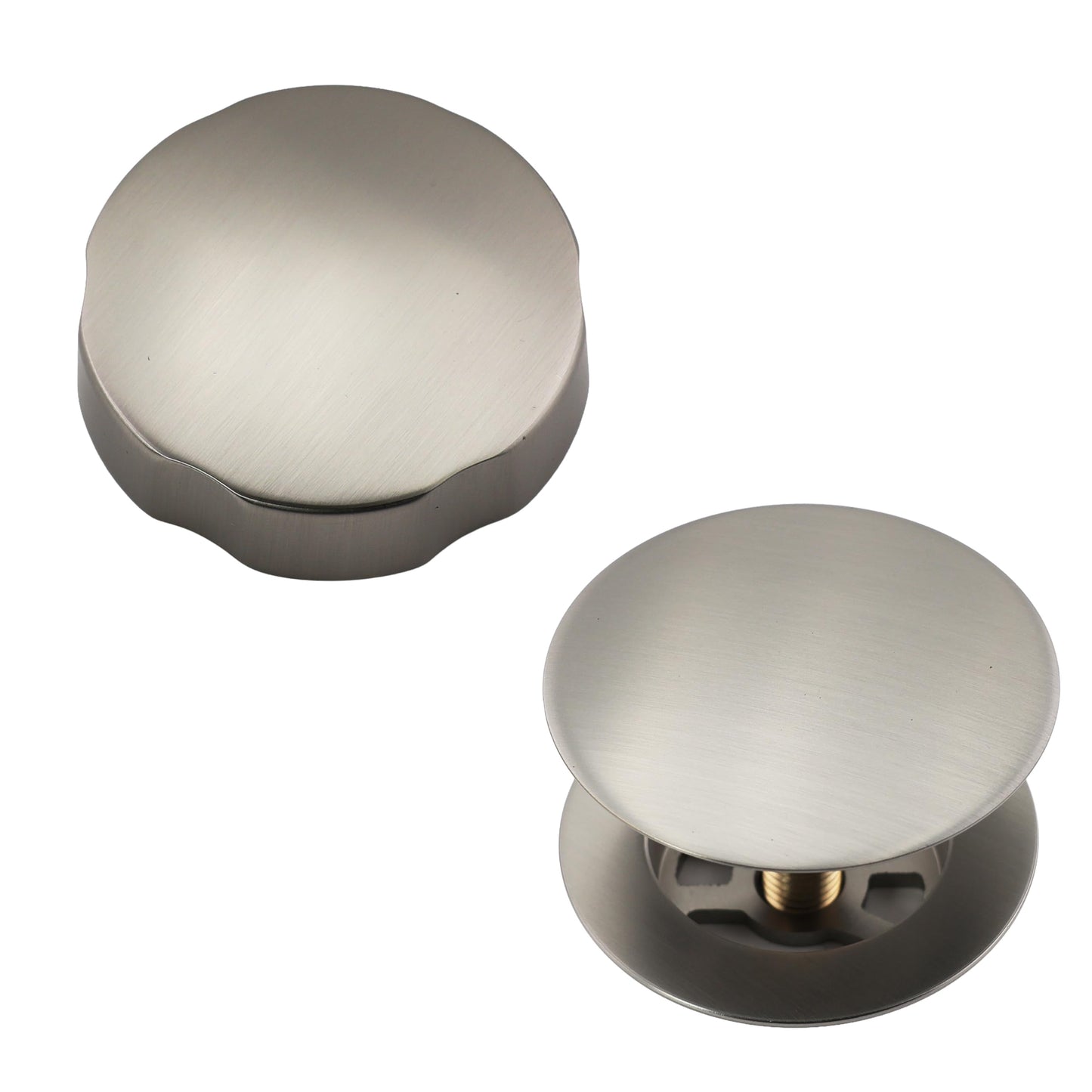 Westbrass Sch. 40 PVC 27 in. Cable Drive Bath Waste - Ball Joint Head, Satin Nickel, D50P27BJ-07