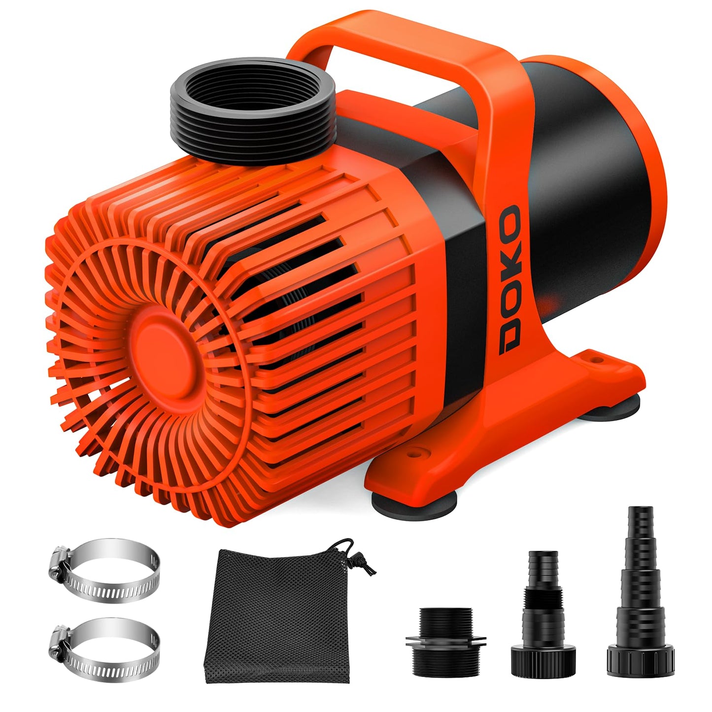 DOKO Submersible Water Pump, 8000 GPH Pond Pump with 20FT Power Cord and 26 FT Lift Heigh, 800W Ultra Quiet Fountain Water Pump for Pond, Waterfall, Fish Tank, Hydroponic, Aquarium