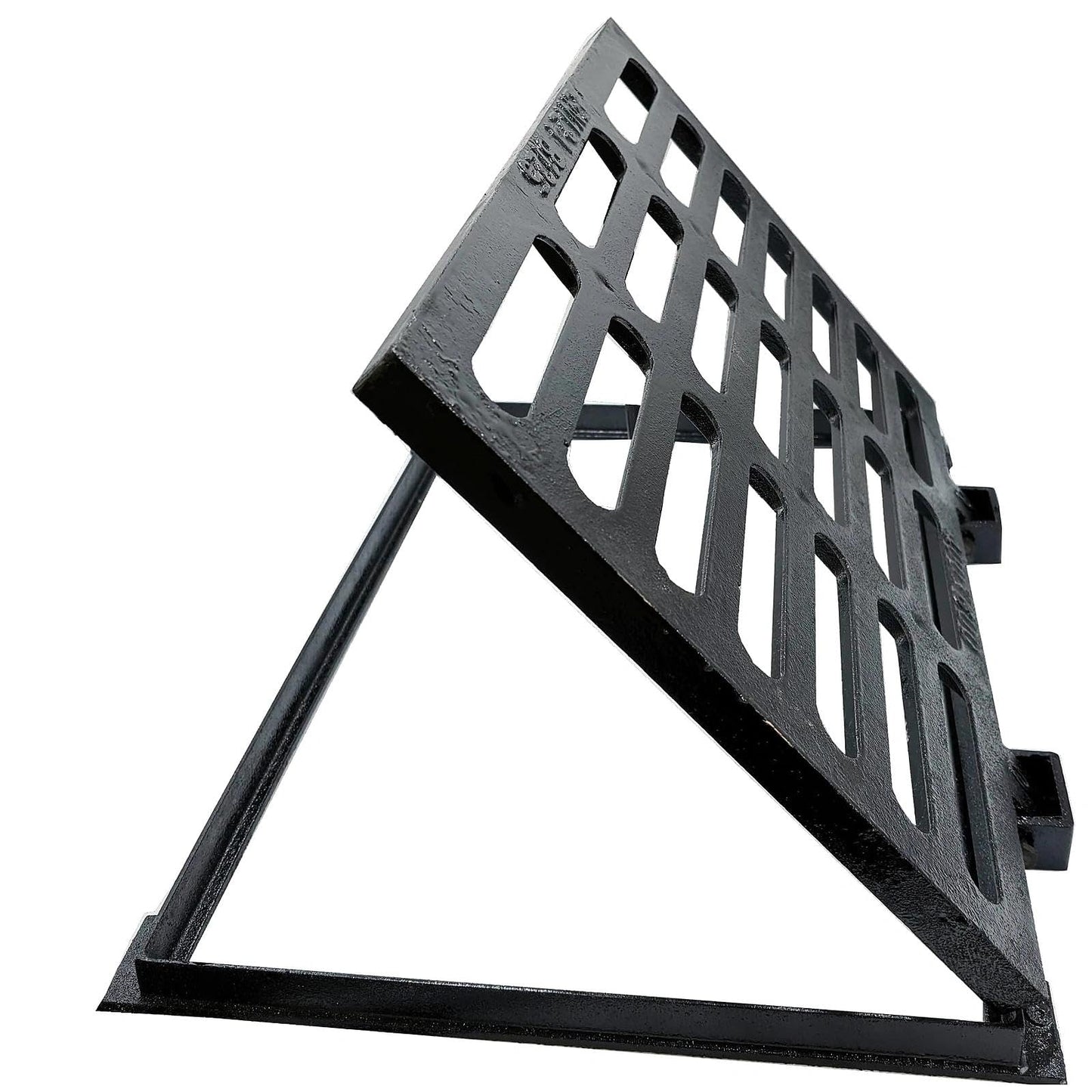 TIANYAMAI Cast Iron Drain Grate and Frame 24x16 in, B-Class 28100 lbs Heavy-Duty Driveway Channel Cover, Outdoor Trench Drainage Grate with Base, Rectangle Metal Sewer Cover (IL23.6 x IW15.7)