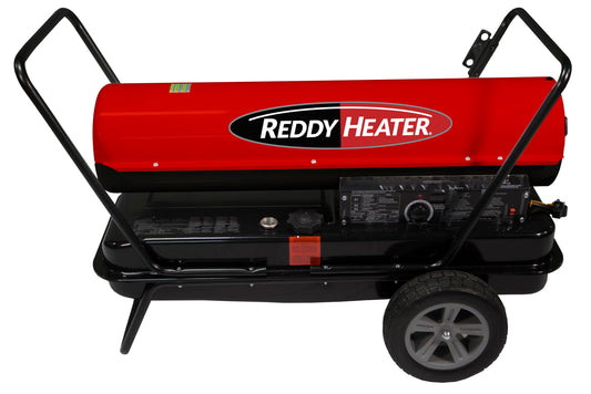 Reddy Heater Forced Air Heater 140,000-180,000 BTU, Multi-Fuel Kerosene, Electric, Outdoor/Indoor, 600 CFM, 120V, Built-in Thermostat, 13 Gallon Tank, CSA Certified - RFA180CV