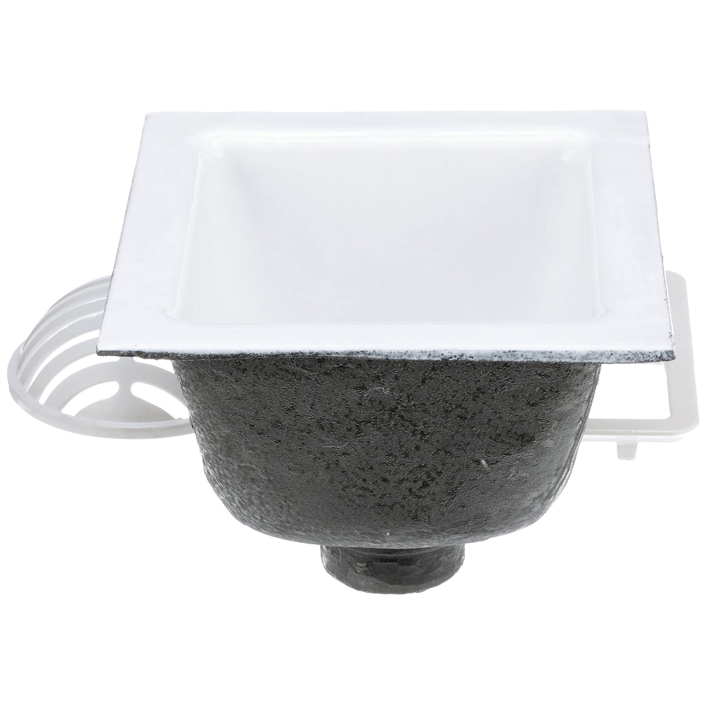 Zurn FD2375-NH3-H FD2375 12"x12" Floor Sink Body & Dome Strainer, 6" Sump Depth, 3" No-Hub, with Half Grate & FD2210-PV3 Adjustable Floor Drain, PCV Body, 3" Solvent Weld Connection