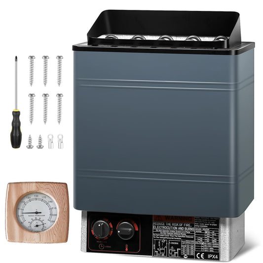 Vanbolt Sauna Heater-Electric Sauna Heaters 220V 9KW，Dry Sauna Heater with Built-in Controller，Suitable for SPA Houses,Home,Hotels Dry Saunas Built-in Controller,Suitable 420 Cu.Ft (9KW 220V)