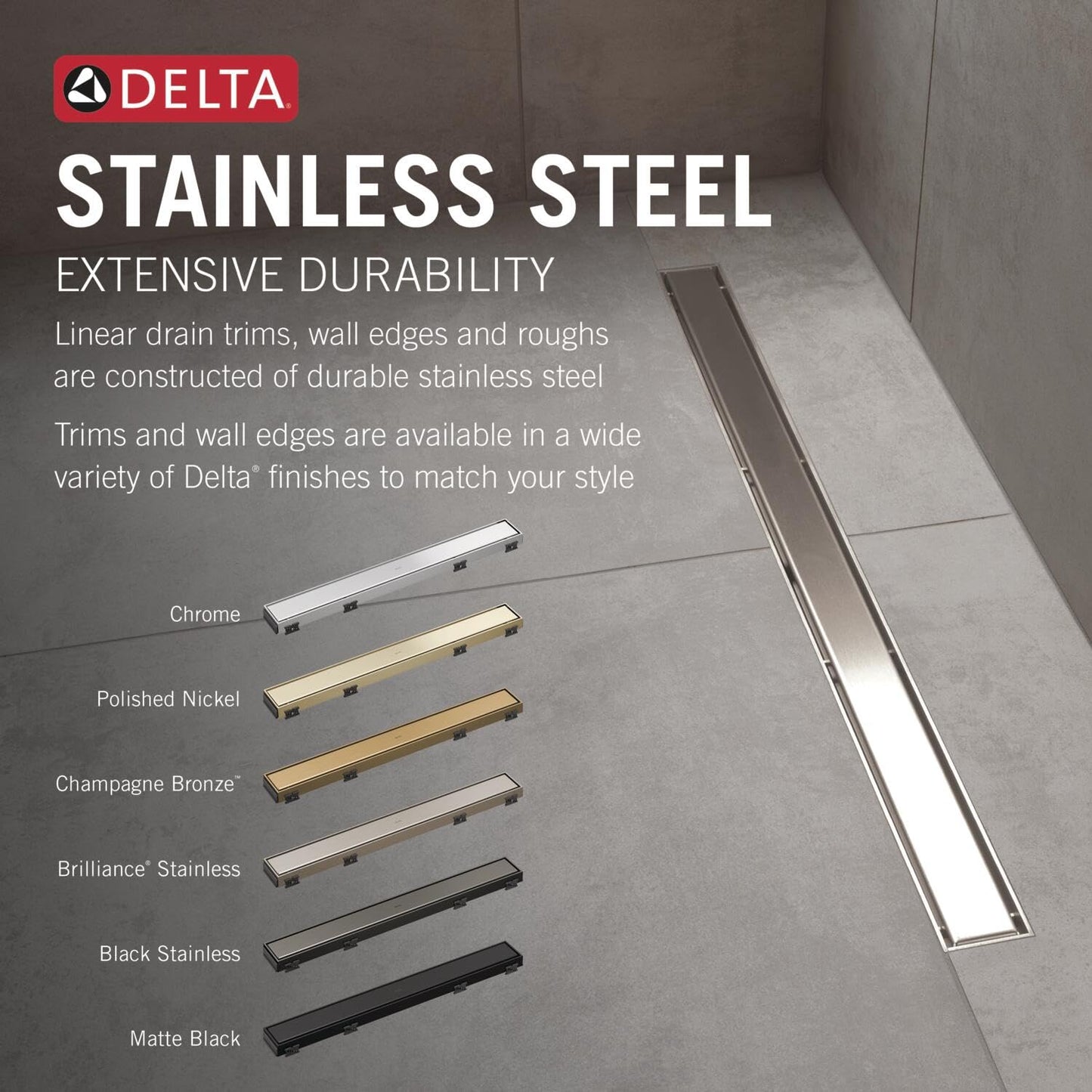 Delta Faucet 36-Inch Linear Shower Drain Rough
