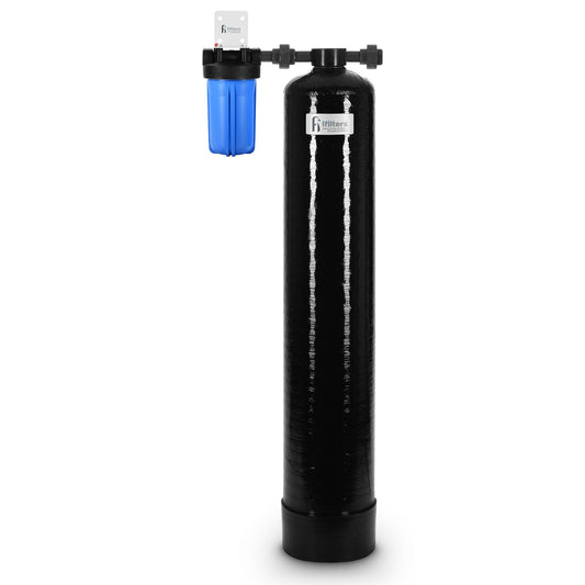iFilters Whole House Water Filter System – 2 Stage Home Water Filtration for Sediment, Chlorine, VOCs, Iron – 1M Gallon Capacity – 1" Ports – Includes Washable Pre-Filter