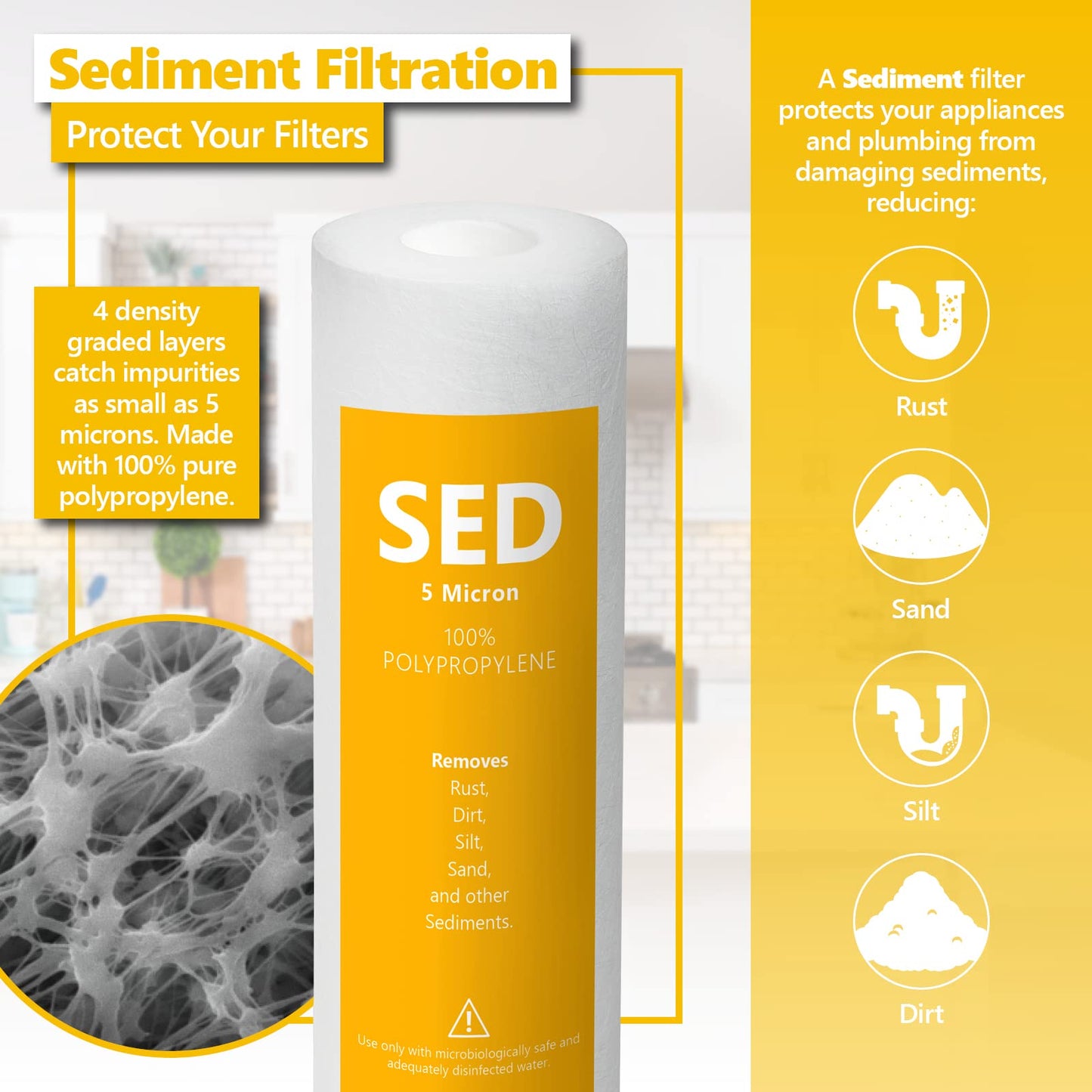 Express Water – 3 Year Reverse Osmosis System Replacement Filter Set – 23 Water Filters with 50 GPD RO Membrane, Carbon GAC, ACB, PAC Filters, Sediment SED Filters – 10 inch Size