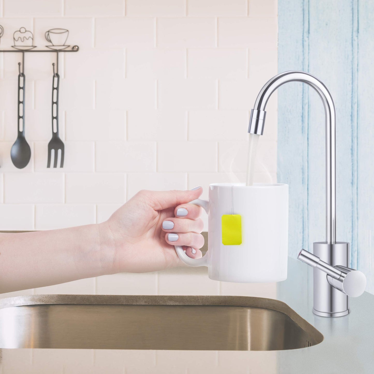 Ready Hot 40-RH-200-SS Instant Hot Water Dispenser System, 2.5 Quarts Manual Dial Tank Only, Stainless Steel
