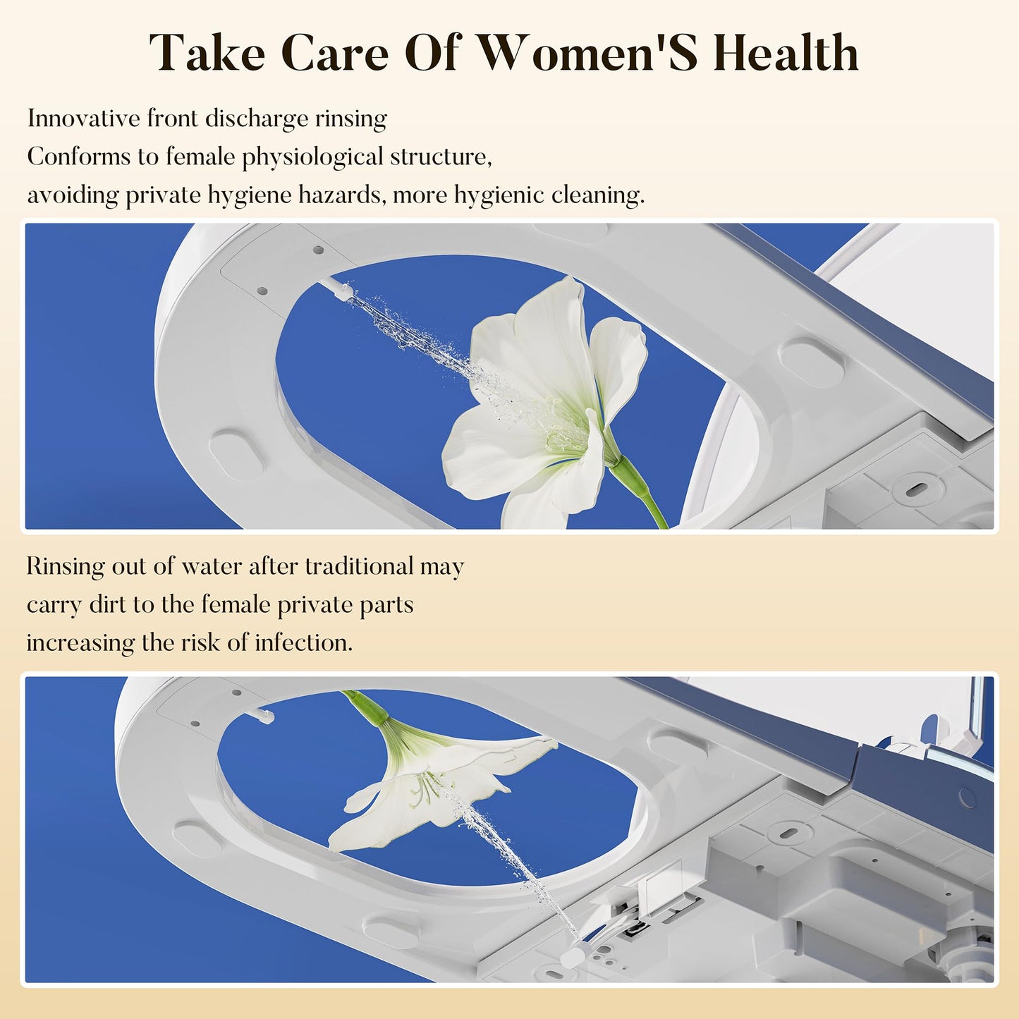 WinZo Smart toilet with bidet built in, Heated Seat,Female Cleaning, Warm Water & Dry Function, Modern Tankless Toilets, ADA Comfort Height Toilet, LED Display, Foot Sensor, 1.28GPF, 1000g MAP Flush