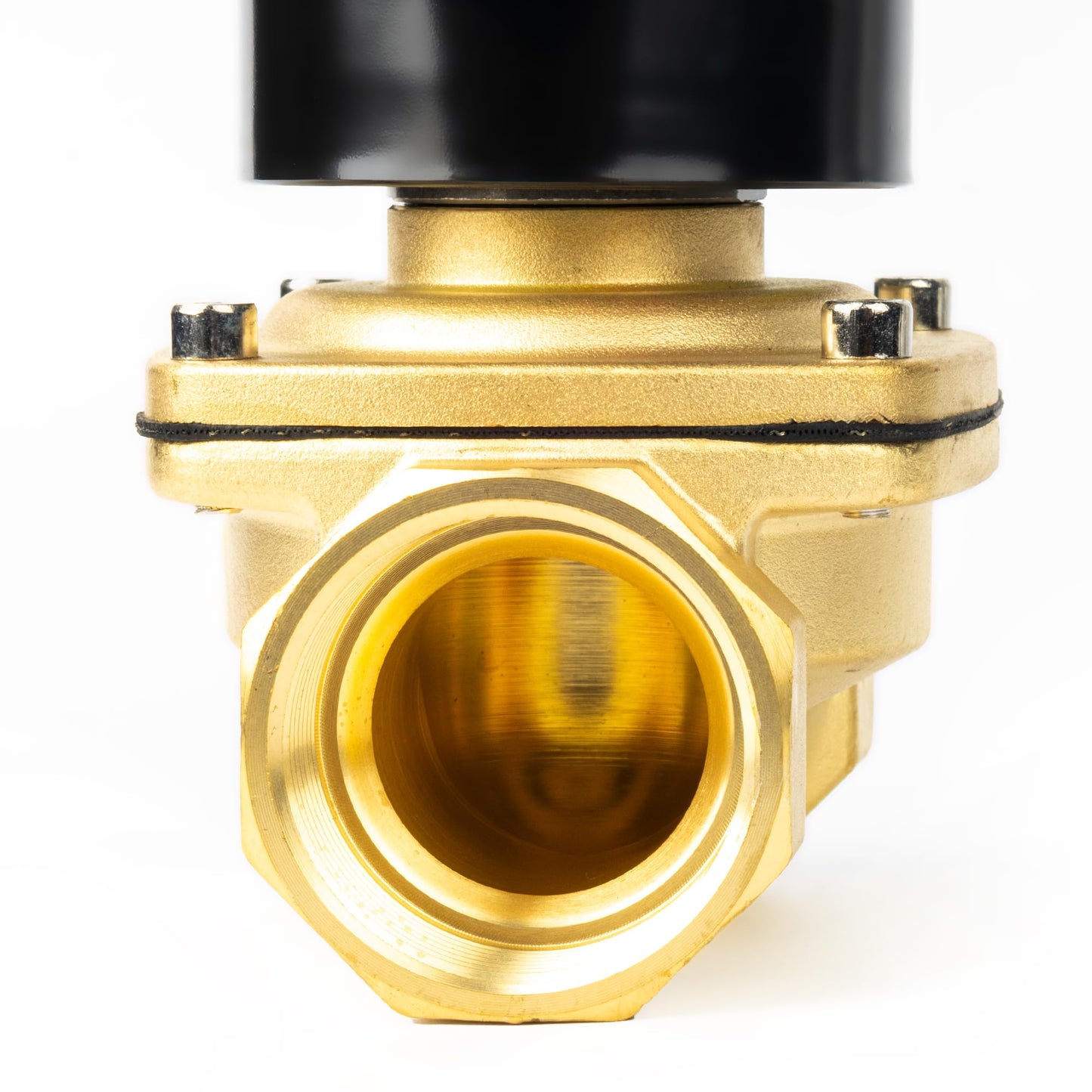 U.S. Solid 1-1/2" Solenoid Valve - 110V AC Brass Electric Solenoid Valve, Normally Closed, Viton Seal