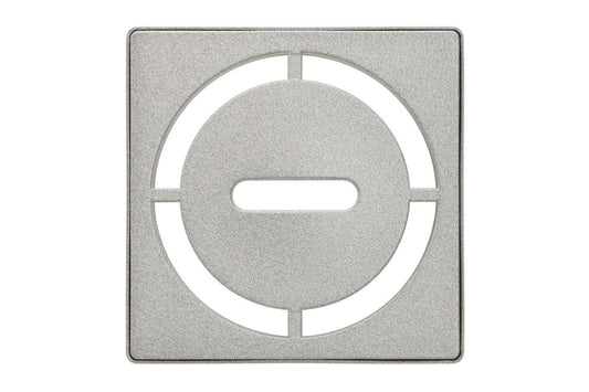 Schluter Kerdi-Drain Grate Kit with Integrated Slope Bonding Flange - Ideal for Bathroom or Wet Rooms - 4" Stone Grey Pure, Adjustable - KDIF4GRKTSSGD8