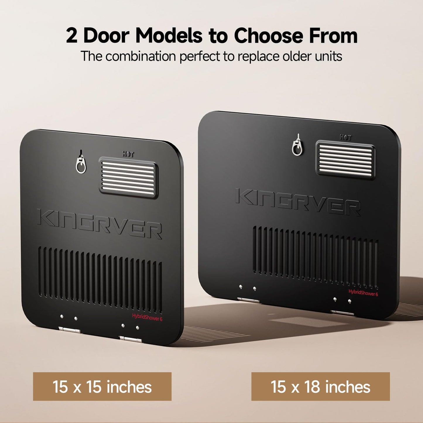 KINGRVER 6 Gallon RV Hybrid Water Heater, Electric & Gas Heating Options — Use Separately or Together for Faster Hot Water, Porcelain-Lined Steel Tank with Direct Spark Ignition (DSI)