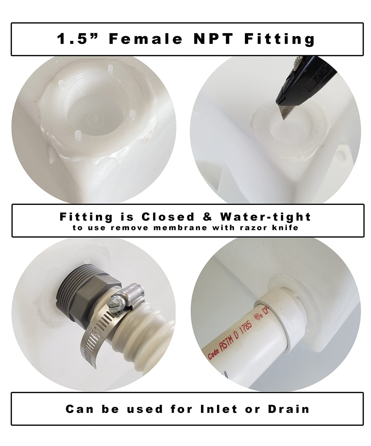 Class A Customs | T-6500 | 65 Gallon RV Fresh Water Holding Tank