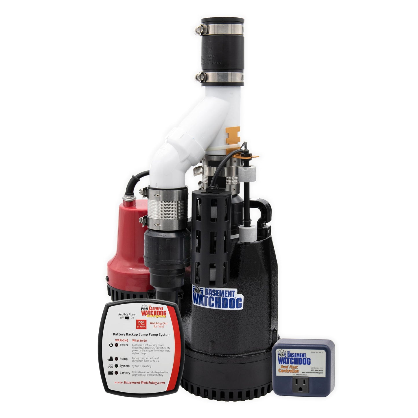 The Basement Watchdog Combo Preassembled Primary & Battery Backup Sump Pump System w/Monitoring Controller (CITE-33)