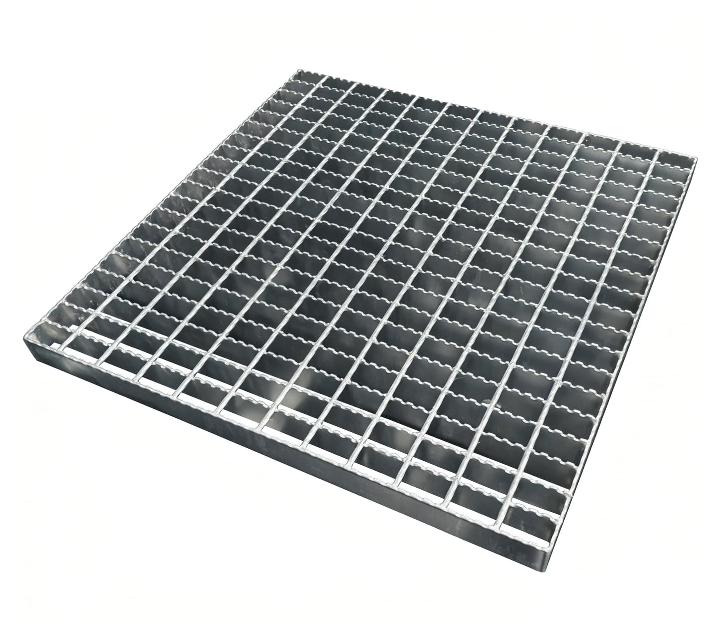 Natotela 24in Galvanized Steel Driveway Drain Grate-B125 Anti Slip Metal Catch Basin Grate for 24" Concrete Catch Basin,Outdoor Drainage Grates for Garage,Sewer,Dowmspout,Factory(23.6x23.6 in)