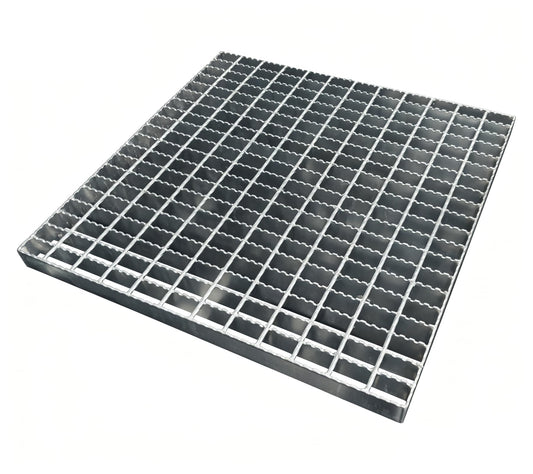 Natotela 24in Galvanized Steel Driveway Drain Grate-B125 Anti Slip Metal Catch Basin Grate for 24" Concrete Catch Basin,Outdoor Drainage Grates for Garage,Sewer,Dowmspout,Factory(23.6x23.6 in)
