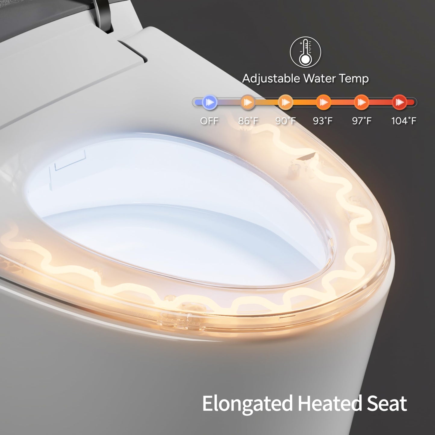 CANEST Smart Toilet with Bidet Built in, Dual-Flush 1.1/1.6GPF with 17" ADA Comfort Height Seat, 1000g MaP Flush, Bidet Toilet 12" Rough-in, Foot Sensor, Heated Seat, Remote Control, Night Light