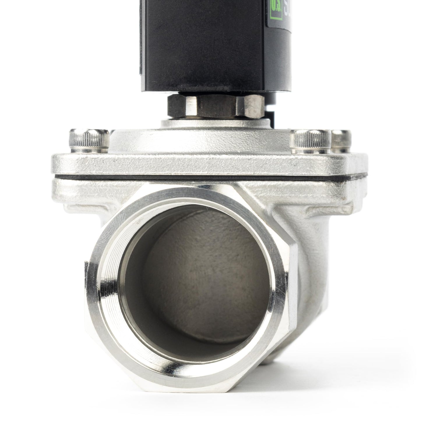 U.S. Solid 1-1/4" Stainless Steel Solenoid Valve - 110V AC Normally Closed Electric Solenoid Valve with Viton Seal, Junction Box Type