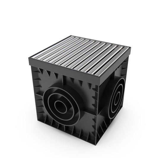 Vodaland - 12x12 Catch Basin Stainless Steel ADA/Heel Proof Grating Package with Debris Basket Included!