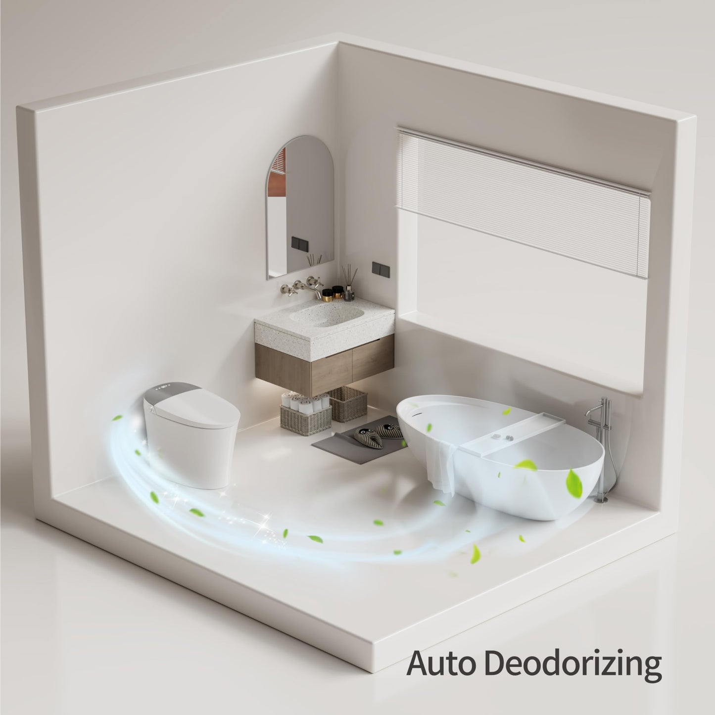 CANEST Smart Toilet with Bidet Built in, Dual-Flush 1.1/1.6GPF with 17" ADA Comfort Height Seat, 1000g MaP Flush, Bidet Toilet 12" Rough-in, Foot Sensor, Heated Seat, Remote Control, Night Light