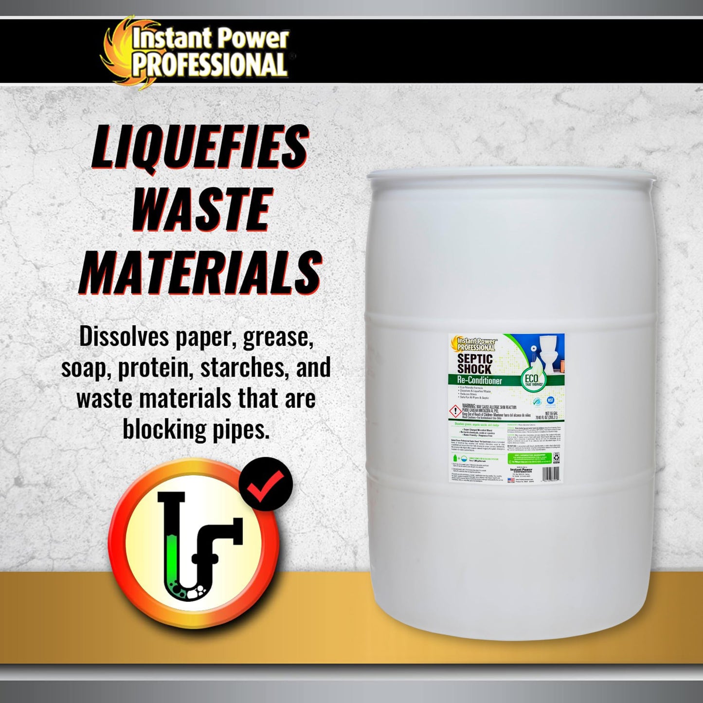 Instant Power Professional Septic Shock, 6400 Fl Ounce