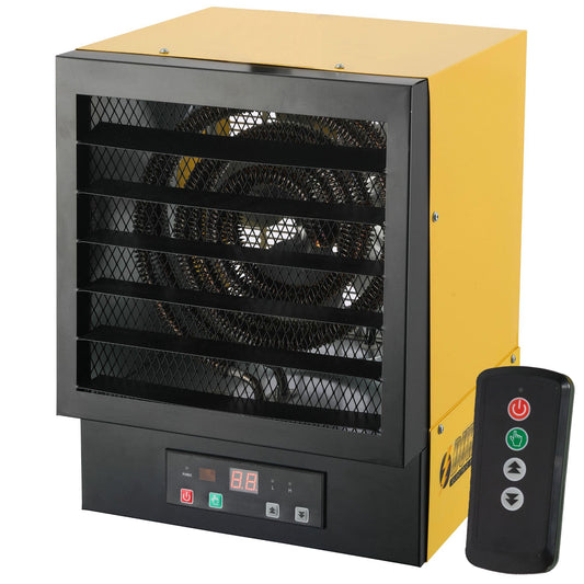 Dura Heat 240 Volt Hard-Wired Ceiling Mount Electric Garage Space Heater with Remote, 10,000 Watt, ECO System, Overheat Protection - Ideal for Garage & Workshop